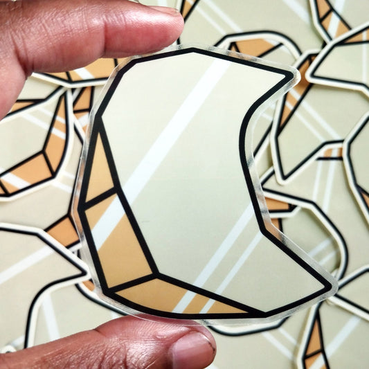 glass moon vinyl sticker