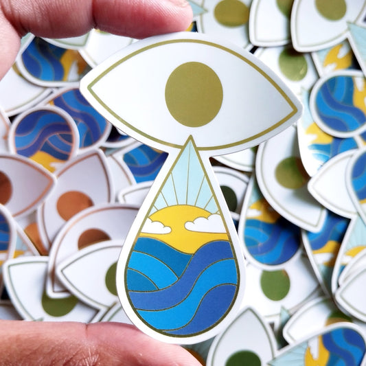 cry me an ocean vinyl sticker