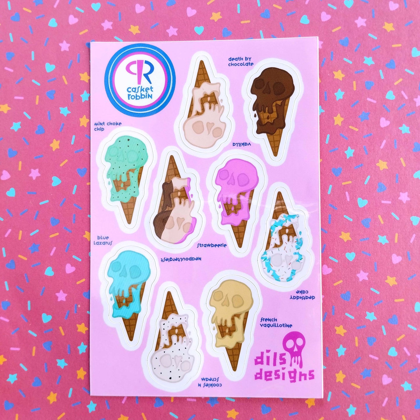 ice scream sticker sheet