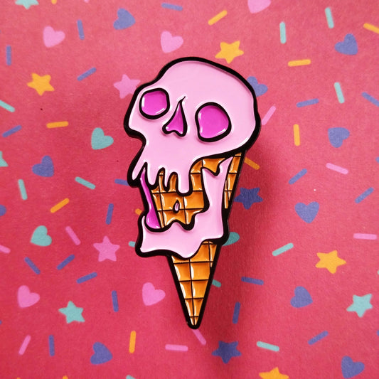 ice scream enamel pin