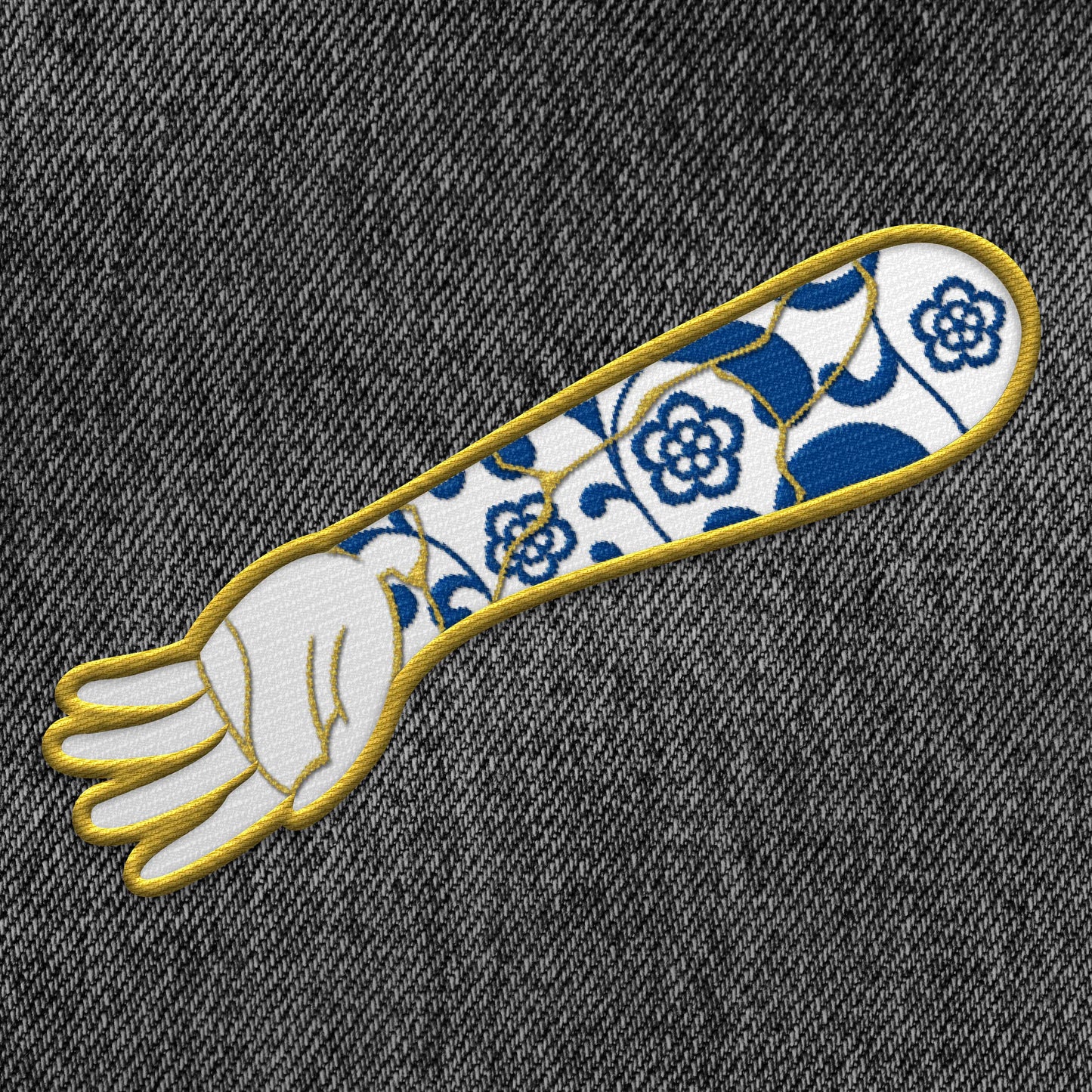 kintsugi kid embroidered patch