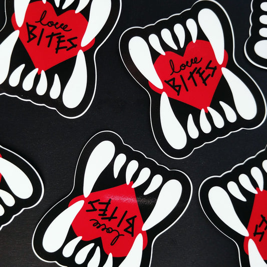 love bites vinyl sticker