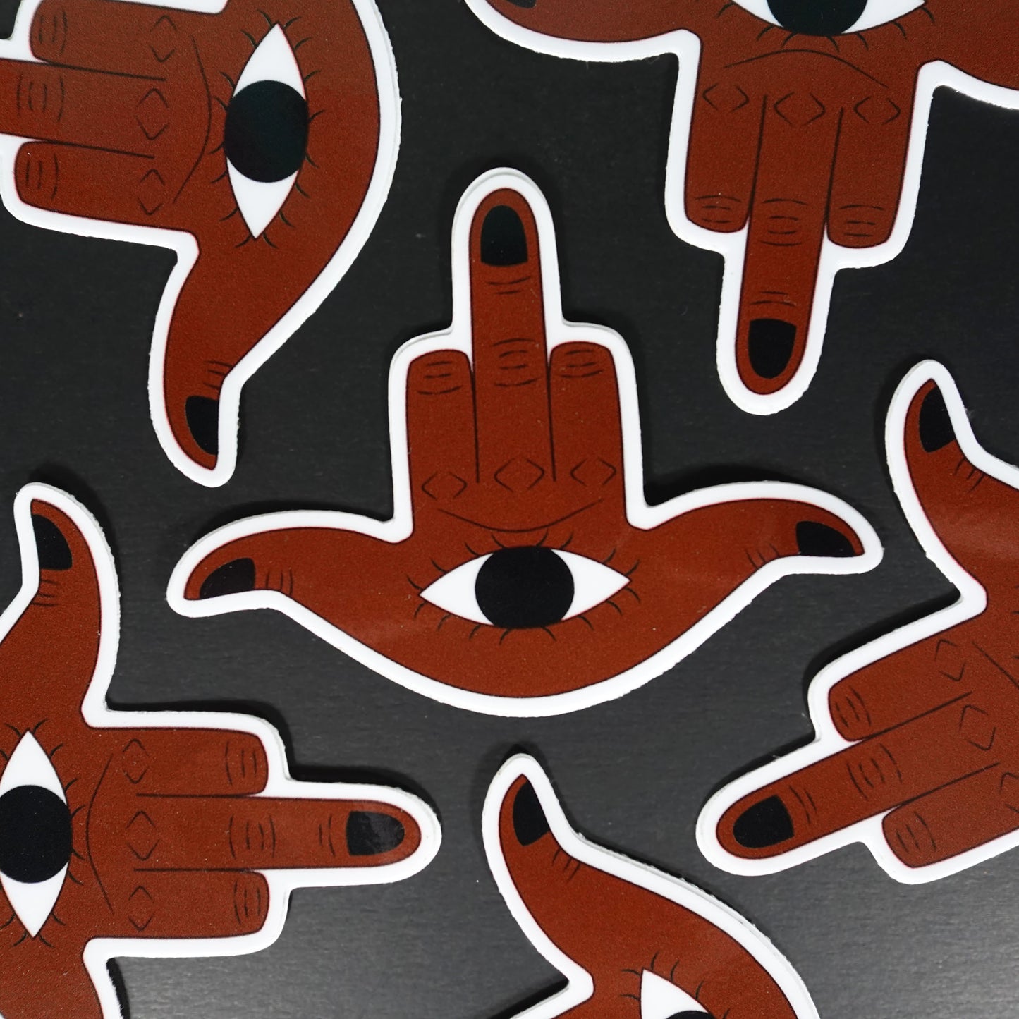 rude hamsa vinyl sticker