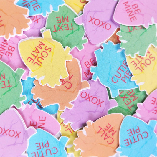 anatomical conversation heart sticker pack