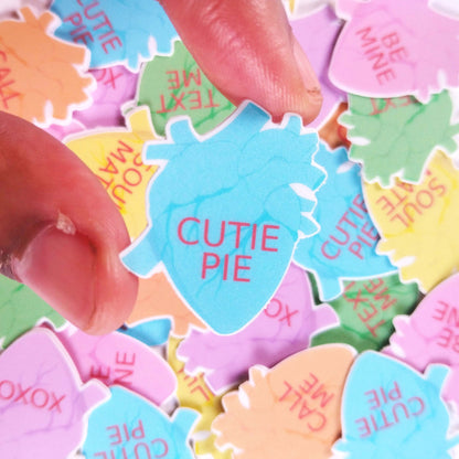 anatomical conversation heart sticker pack