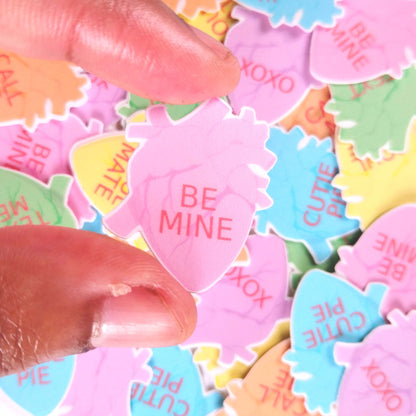 anatomical conversation heart sticker pack