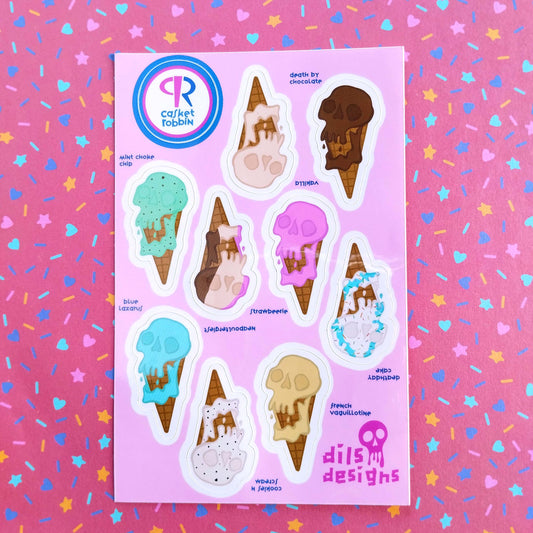 ice scream sticker sheet