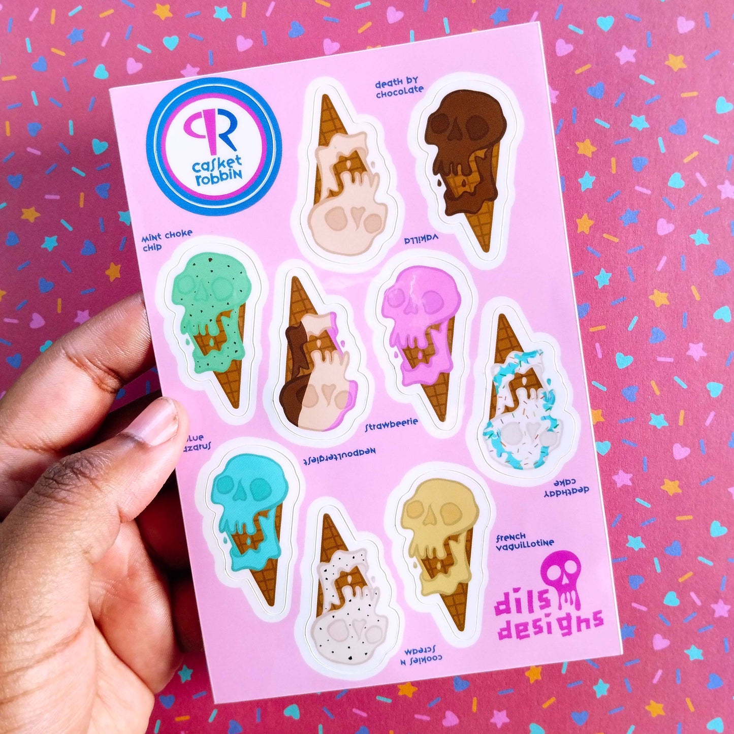 ice scream sticker sheet
