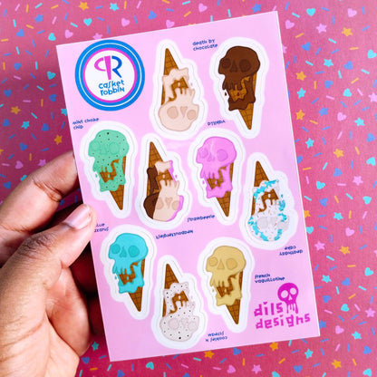 ice scream sticker sheet