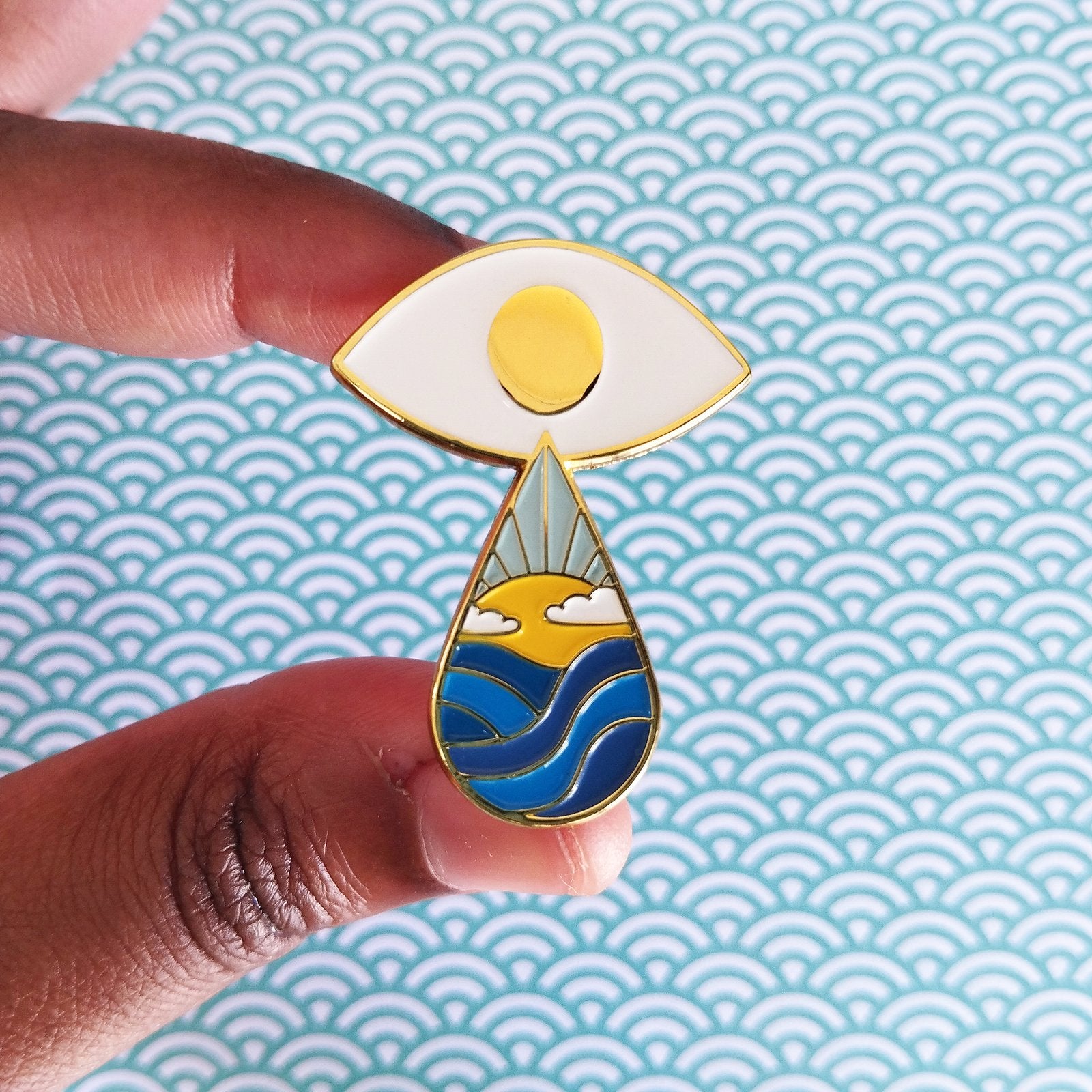 cry me an ocean enamel pin
