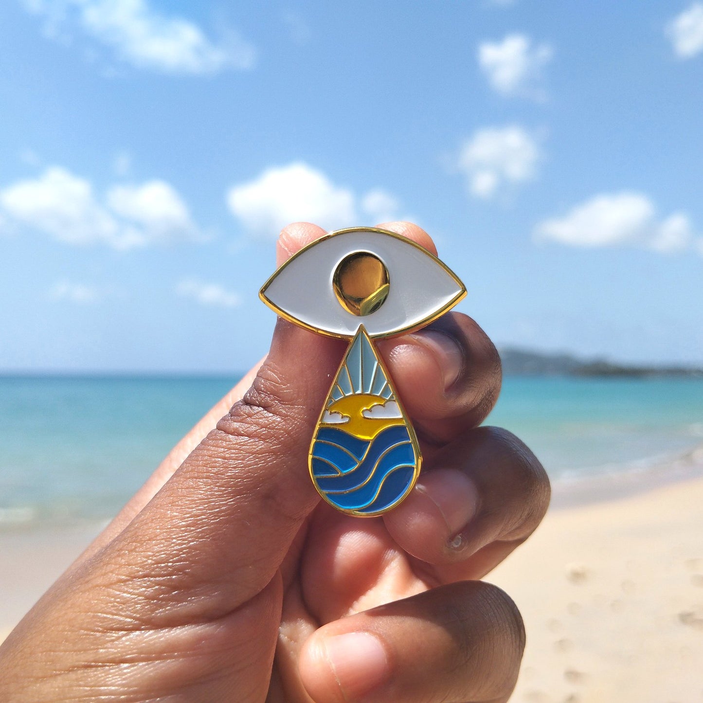 cry me an ocean enamel pin
