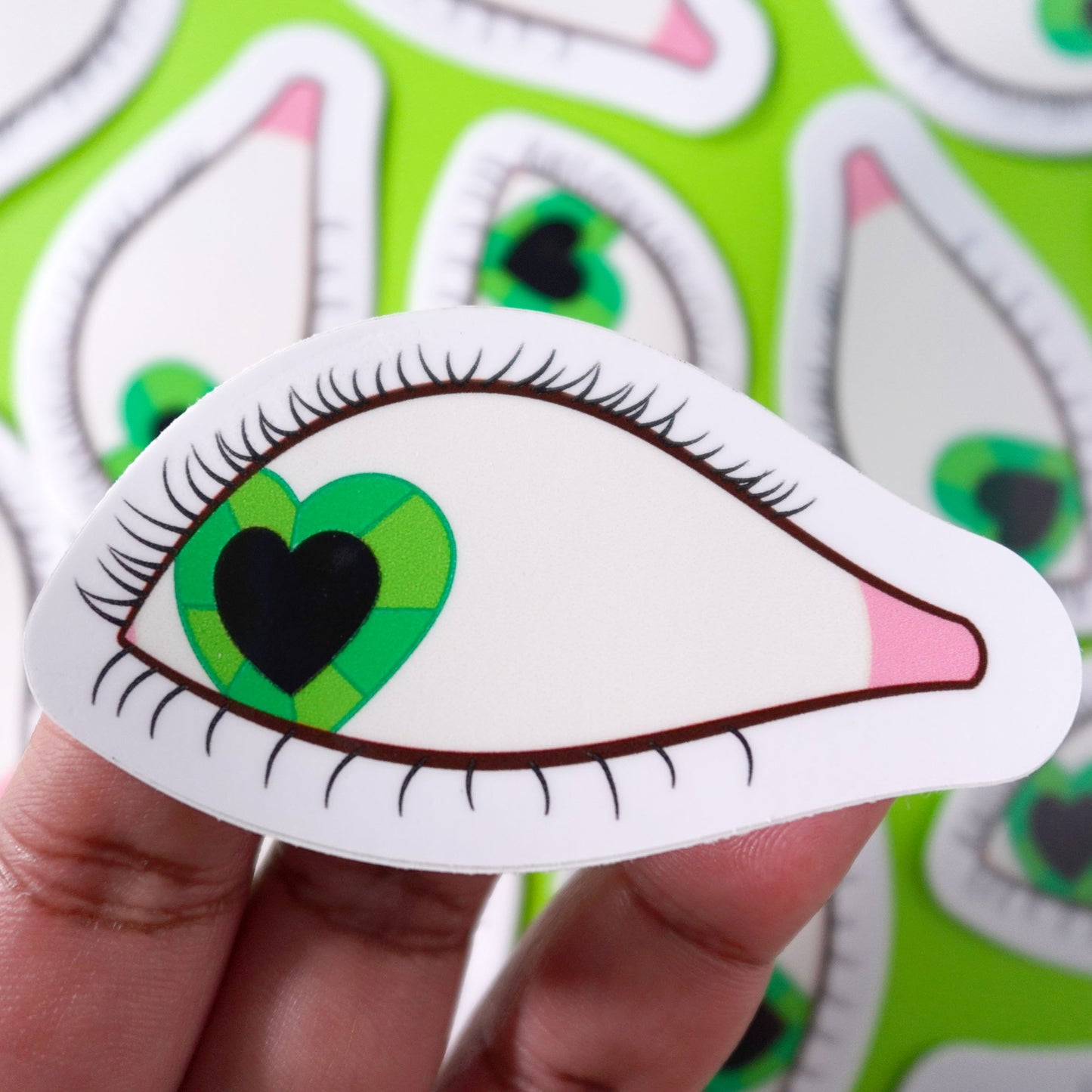 heart eyes vinyl sticker