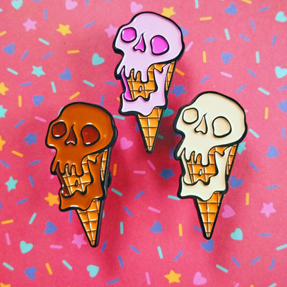 ice scream enamel pin