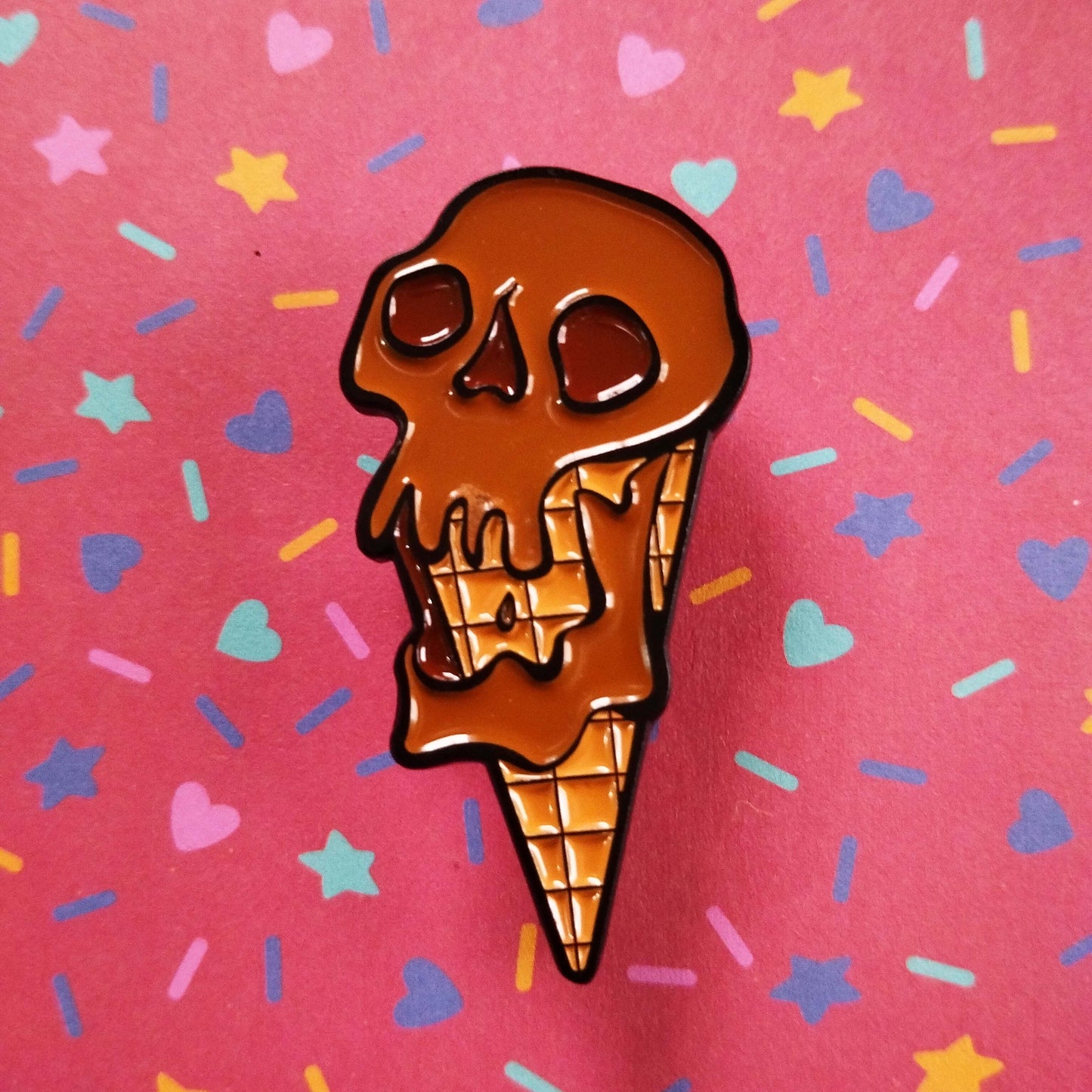 ice scream enamel pin