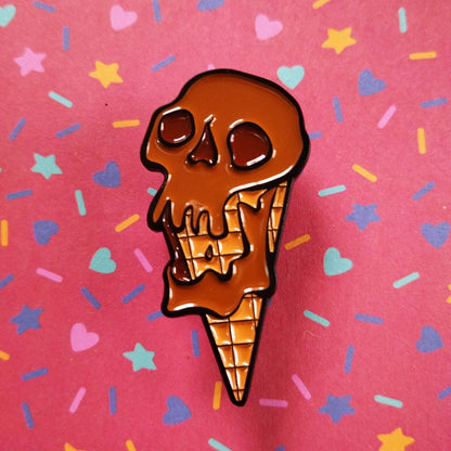ice scream enamel pin