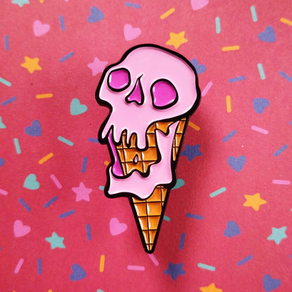 ice scream enamel pin