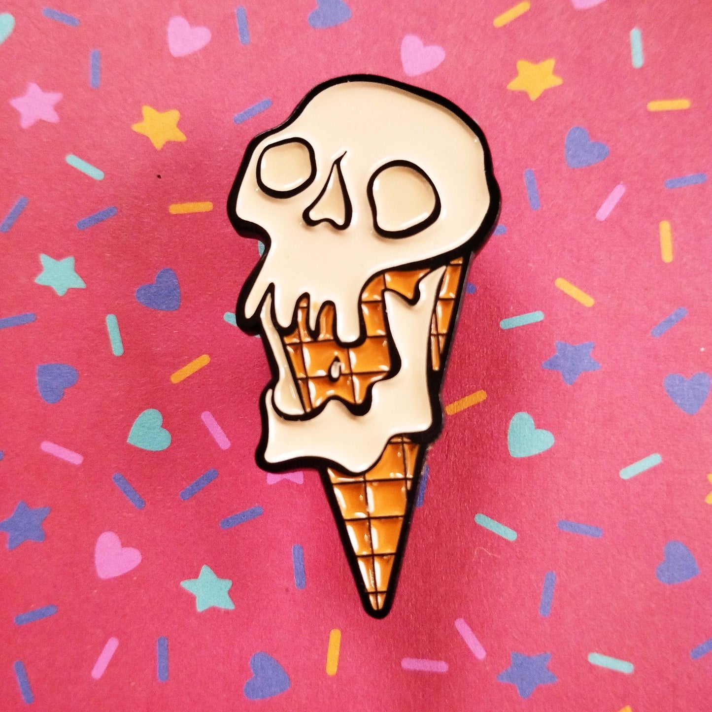 ice scream enamel pin