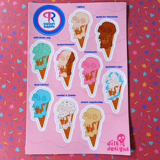 ice scream sticker sheet