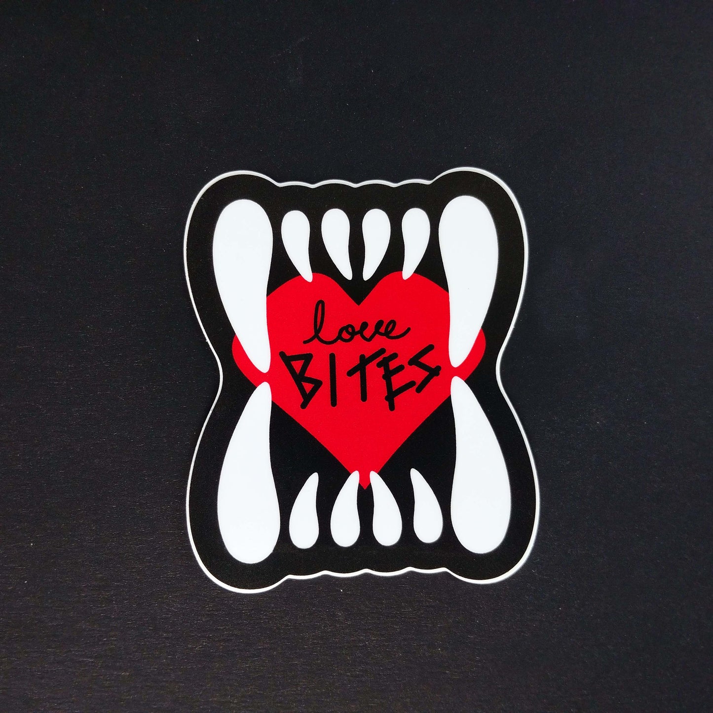 love bites vinyl sticker
