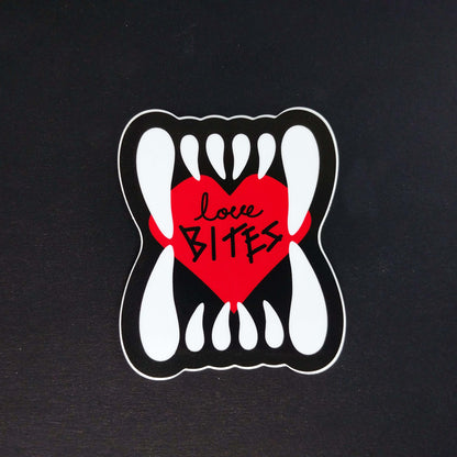 love bites vinyl sticker