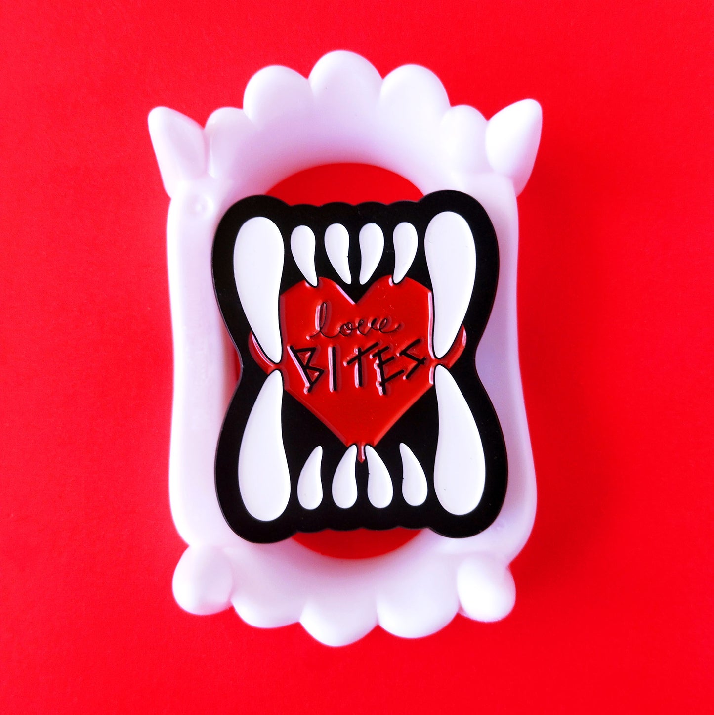 love bites enamel pin