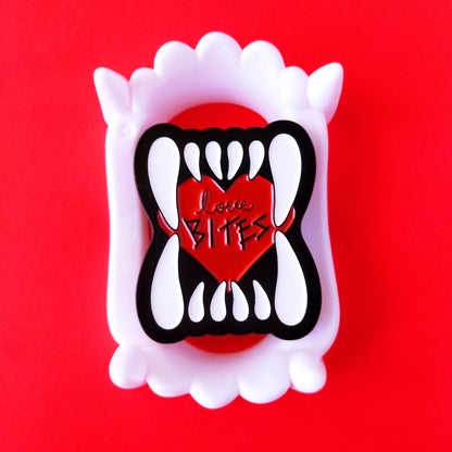 love bites enamel pin