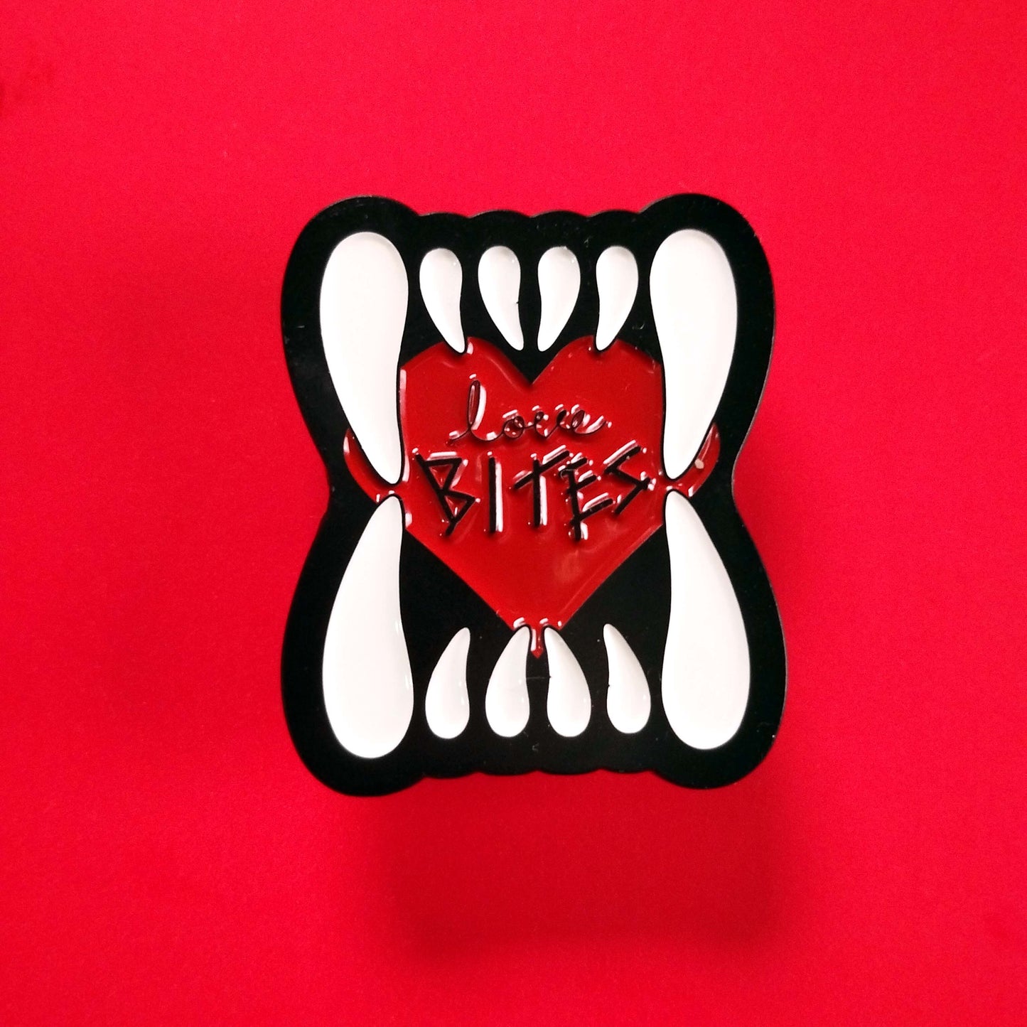 love bites enamel pin