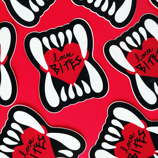 love bites vinyl sticker