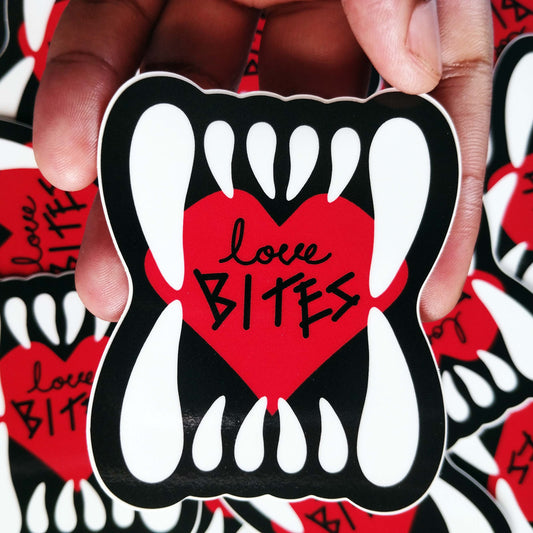 love bites vinyl sticker