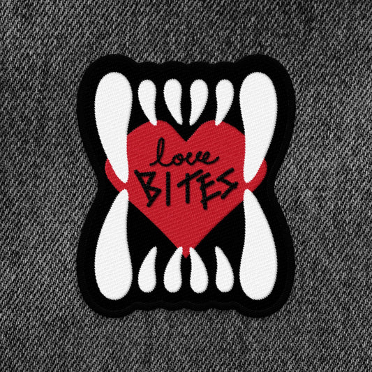love bites embroidered patch