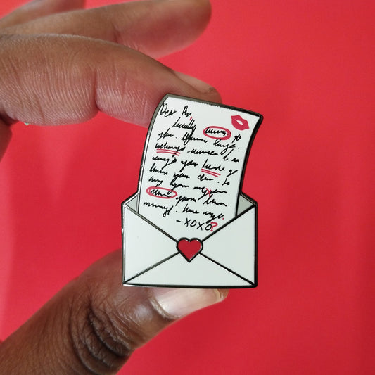 return to sender enamel pin