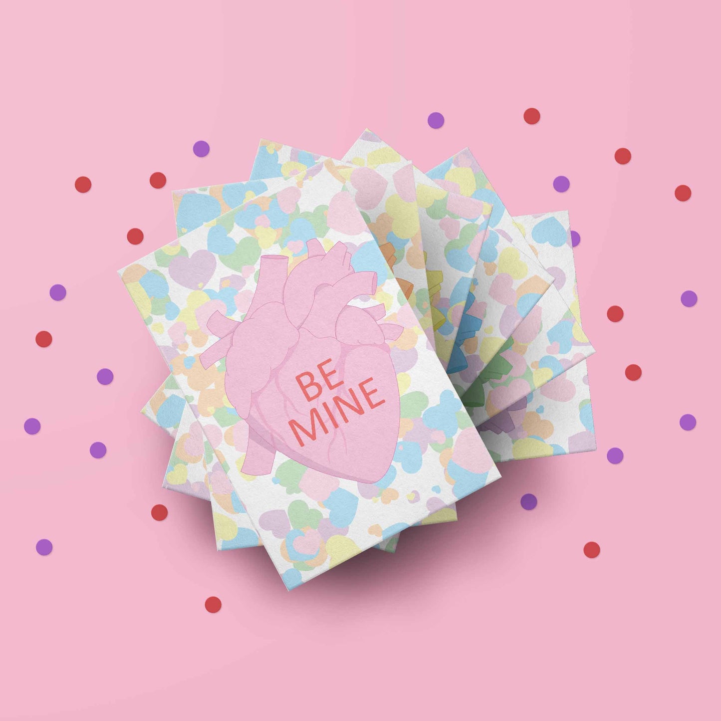 anatomical conversation heart valentine's card bundle