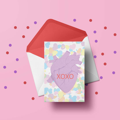 anatomical conversation heart valentine's card bundle