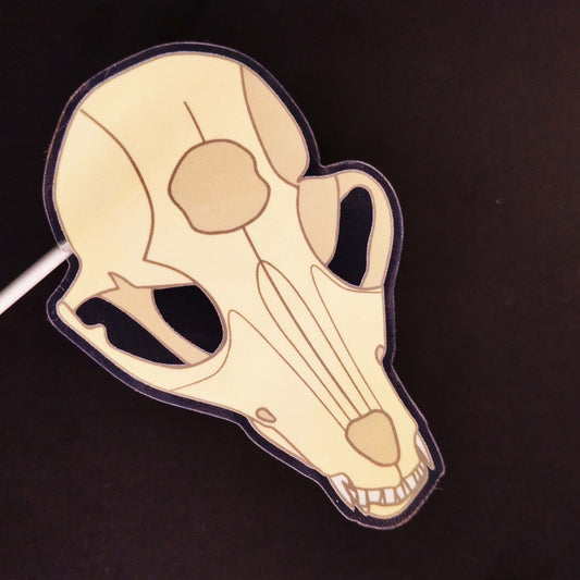 three eyed fox skull vinyl sticker